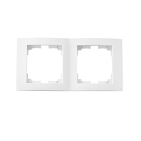 Vertikaler Doppelrahmen für LOGI-Steckdose Weiß KANLUX
