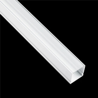 Anodisiertes Aluminium LED-Profil KM38 mit Klarglasabdeckung und Endkappen, 2m Silber LUMILED