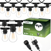 Garten Girlande Outdoor-Lichterkette 15m 15x E27 Glühbirnen 2W 3000K NARCI Lumiled
