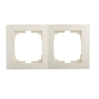 Vertikaler Doppelrahmen für LOGI-Steckdose Creme KANLUX