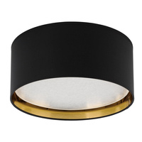 Plafond Deckenleuchte Deckenaufbauleuchten Luminaire BILBAO BLACK/GOLD Rund Schwarz/Gold 45cm 15W 4xE27 3376 TK Lighting