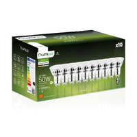 10x LED Lampen GU10, Glühbirne aus Glass 6W = 50W 580lm 38° 4000K neutral LUMILED