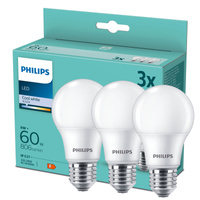 3x LED Lampen E27 A60 8W = 60W 806lm 4000K Neutral PHILIPS