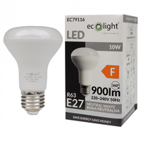 LED-Reflektor-Glühbirne R63 E27 10W 900lm 4000K Neutral Ecolight