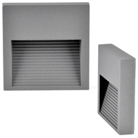 LED-Gartenanbau-Treppenleuchte 3W 60lm IP44 4000K grau quadratisch Q9 GOLDLUX (Polux)