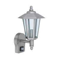 Gartenlampe LED Wandleuchte JUPITER E27 Top Laterne Sensor Grau Volteno