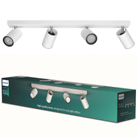 KOSIPO Decke Wandlampe Reflektor 4x GU10 Weiß Moving PHILIPS