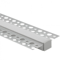 Aluminiumprofil Unterputz für LED Einbau für Gipskarton Platten 1m mit opalem Lampenschirm und Ecolight-Endkappen