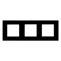 GLASS-Rahmen für die schwarze Dreifachsteckdose