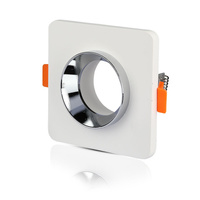 Deckeneinbauleuchte GU10 Square Weiß/Chrom Gips VT-862 V-TAC - 5 Jahre Garantie