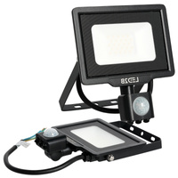 LED-Flutlicht 20W 1600lm 6000K IP44 Schwarz mit Bewegungssensor LED2B KOBI MHC