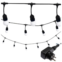 Gartengirlande Party Lichterkette 5,6m 10xE27 milchig 6W GOLDLUX (Polux)