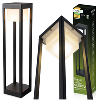 LED 12W 3000K 60cm Schwarz QUERCUS LUMILED Outdoor Standing Post Gartenlampe