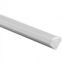 Aluminiumprofil für LED White Corner 2m mit mattiertem Schirm und Ecolight-Endkappen