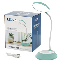 Schreibtischlampe LED 5W Kabellos Dimmbar CCT DIM Mint Kobi