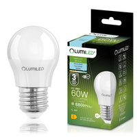 LED Lampen E27, Glühbirne P40 8W = 60W 806lm 180° 6500K kaltweiß LUMILED