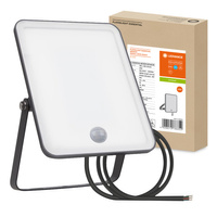 LED Fluter 30W 6500K 2700lm IP65 Schwarz mit LEDVANCE ESSENTIAL SENSOR Bewegungssensor