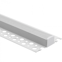 LED-Anbauprofil aus weißem Aluminium für Gipskarton / Gipskarton 2m mit mattiertem Diffusor und Ecolight-Endkappen