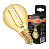E14 P45 LED Leuchtmittel 2,5W = 22W 220lm 2400K Warm 360° OSRAM Vintage 1906