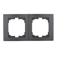 Vertikaler Doppelrahmen für LOGI-Steckdose Graphit KANLUX