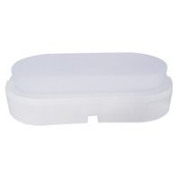 LED-Leuchte 10W CHANNEL Garagenlampe Oval 6000K IP44 Weiß Volteno