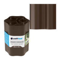 Gewellte flexible Rasenkante 25cm x 9m Braun CELLFAST