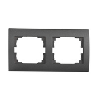 Horizontaler Doppelrahmen für LOGI-Steckdose graphit KANLUX