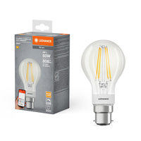 B22d A60 LED Lampe 6W = 60W 2700K Warm 806lm 300° LEDVANCE SMART+ WIFI Filament Dimmbar
