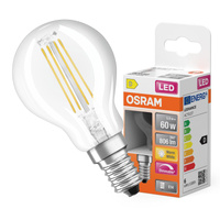 LED-Glühbirne E14 P45 CL 6.5W = 60W 806lm 2700K Warm 320° Filament Dimmbar OSRAM SUPER STAR