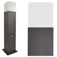 LED-Gartenlampe E27 NEW YORK TUBA Mast 44cm mit Sensor - GOLDLUX (Polux)