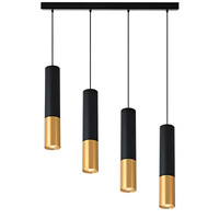 KEON 4xGU10 Verstellbare Pendelleuchte für die Decke Schwarz und Gold MASTERLED