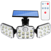 Solar-Flutlichtlampe 138x LED 10W 480lm Kalt IP65 Bewegungssensor + Fernbedienung