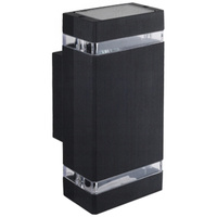 Außenleuchte Elevation Wandleuchte up and down LED HANA Square 2xGU10 Schwarz IP54