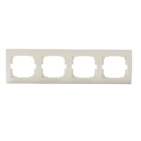 Horizontalrahmen 4fach für LOGI-Steckdose creme KANLUX