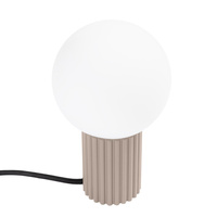 Tisch Tischlampe G9 Rund Beige Modern Matt Halo Sollux