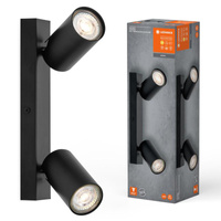 LED-Decken-Wandleuchte Wandanbauleuchte 6.8W 460lm 3000K Warm Dimmbar Schwarz LED Spot Octagon Ledvance