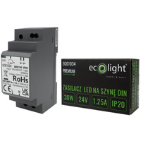 LED-Hutschienen-Netzteil Premium Line 30W 24V Ecolight