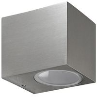 LED-Gartenwandleuchte GU10 BOSTON GOLDLUX (Polux) RECHTECKIG SATIN