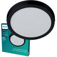 Plafond LED-Panel-Deckenleuchte MAGNEOS 12W 2700K 21cm schwarzes Downlight rund PHILIPS