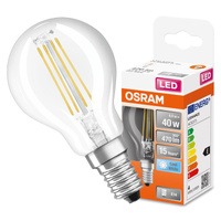 E14 P45 CL LED Lampe 4W = 40W 470lm 4000K Neutral 300° OSRAM STAR Filament