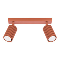 Tuba Spot Reflektor Deckenleuchte 2x GU10 Ocker Rot Carbon Deep Space SL.1637 Sollux