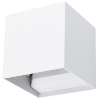 LED-Gartenwandleuchte Außenfassadenleuchte 2 x 3W 4000K nach oben und unten verstellbar Weiß