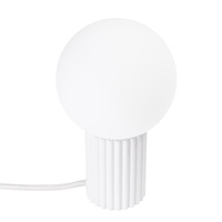 Tisch Tischlampe G9 Rund Weiß Modern Matt Halo Sollux