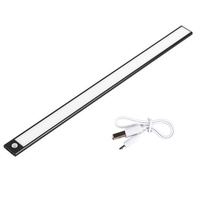 LED-Unterschrankleuchte Möbelleiste 2W 4500K 40cm mit Bewegungsmelder Schwarz
