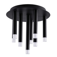 Deckenanbauleuchte 9x G9 Schwarz Glam Sanico Goldlux