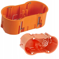 Doppelter Elektrokasten PK60 2x68 tief für Regips-Gipsplatten + PAWBOL-Schrauben