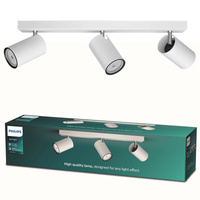 KOSIPO Deckenleuchte Reflektor Leuchte 3x GU10 Weiß Moving PHILIPS