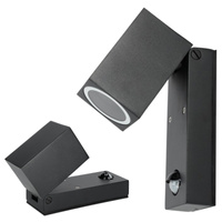 LED-Gartenleuchte QUAZAR 15 LxGU10 IP44 KOBI Schwarzer Sensor