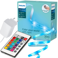 LED-Streifen RGB 30m dimmbar Multicolor-Fernbedienung Philips