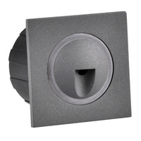 LED-Treppeneinbauleuchte 3W 20lm IP44 4000K graphit quadratisch Q3 GOLDLUX (Polux)